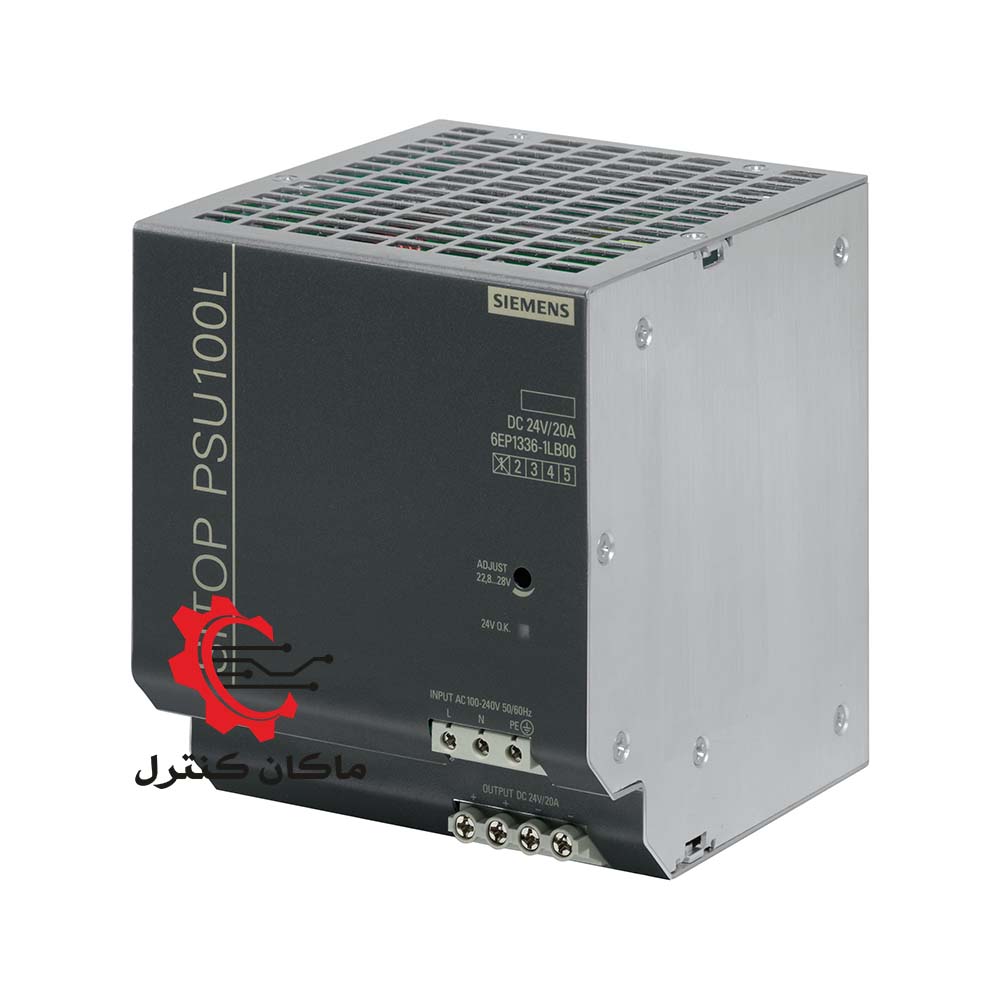 منبع تغذیه زیمنس SITOP PSU100L 1AC 24VDC 20A منبع تغذیه زیمنس SITOP PSU100L 1AC 24VDC 20A