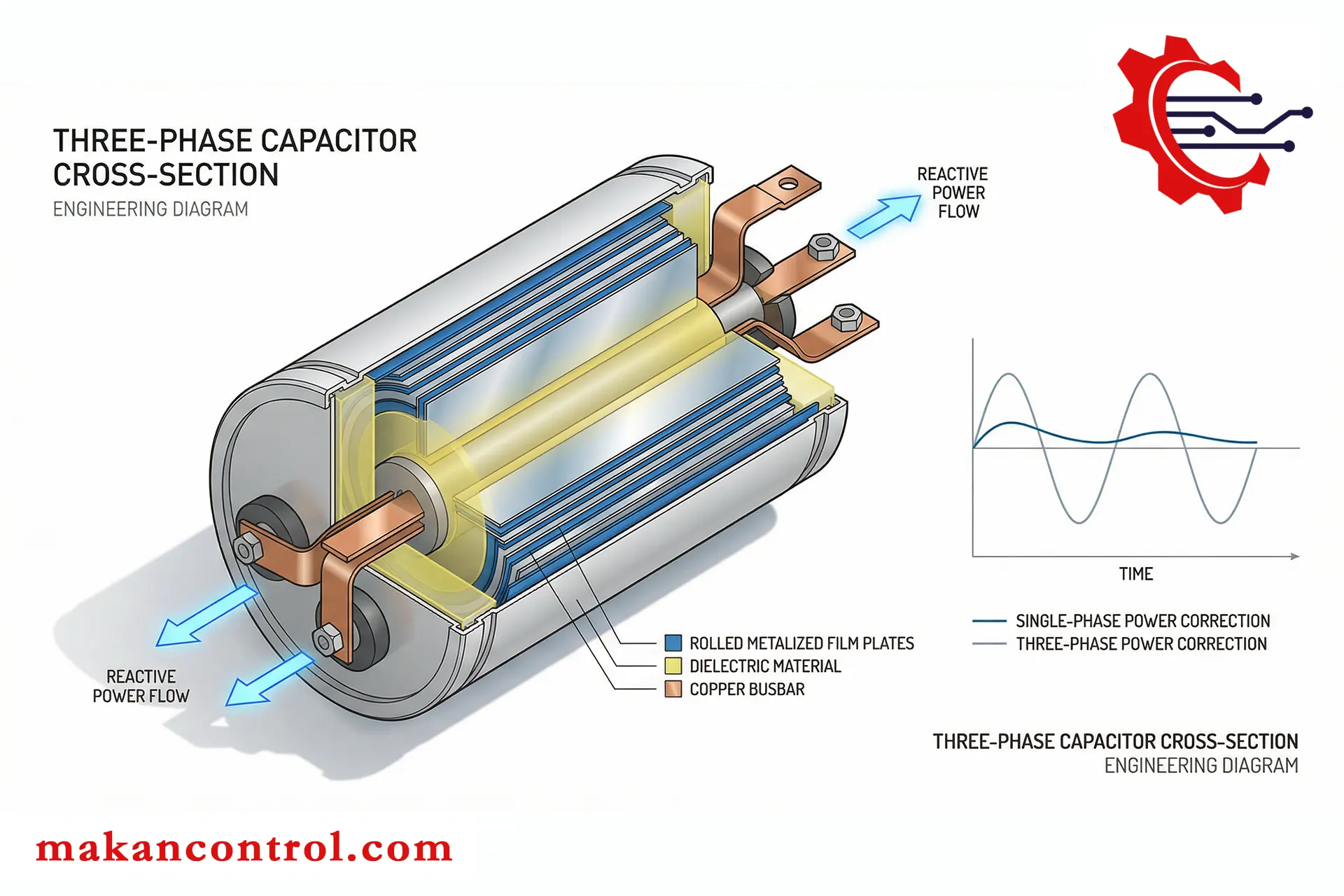 خازن سه فاز چیست و چگونه کار می‌کند؟