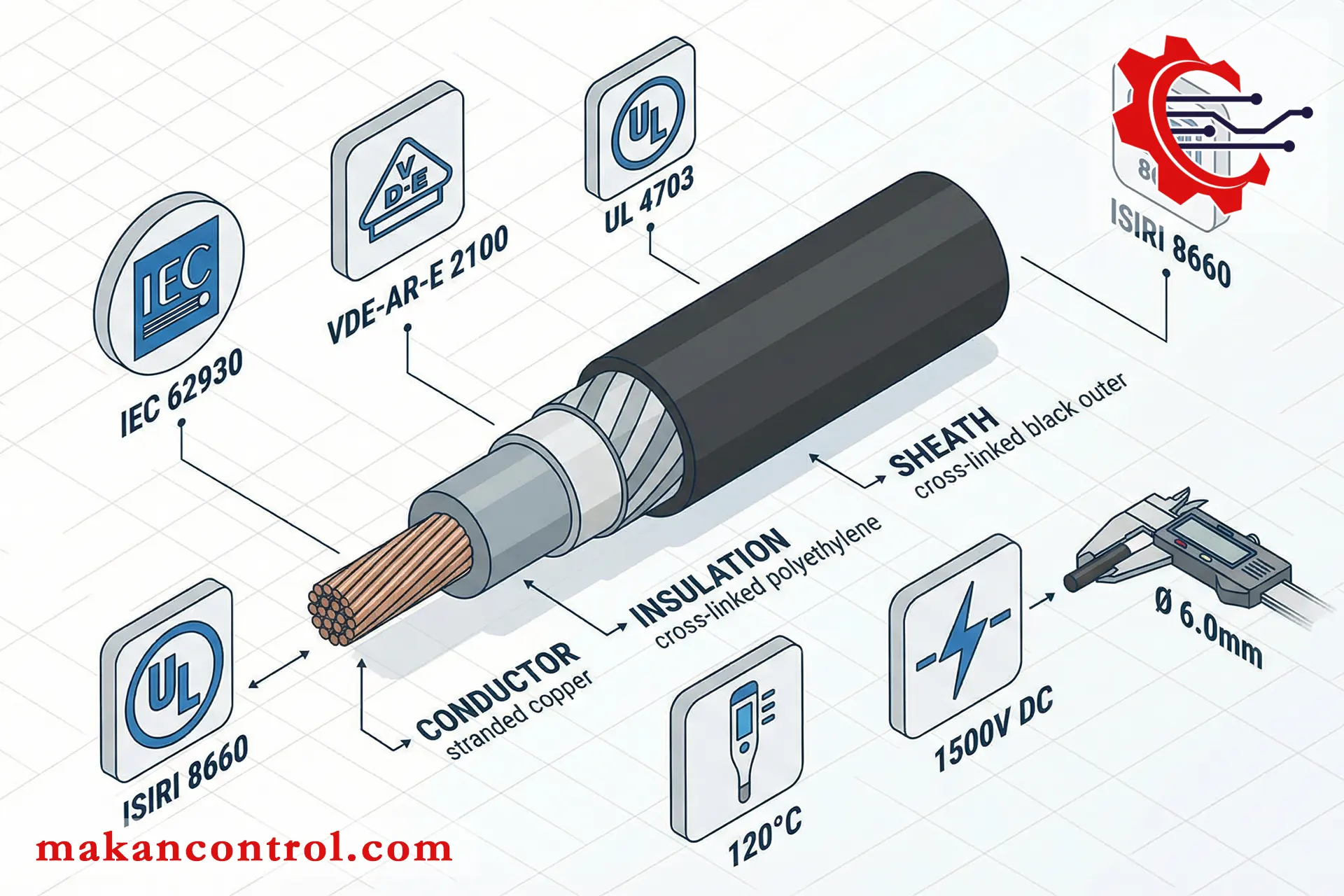 استانداردها و مشخصات فنی کابل کولری