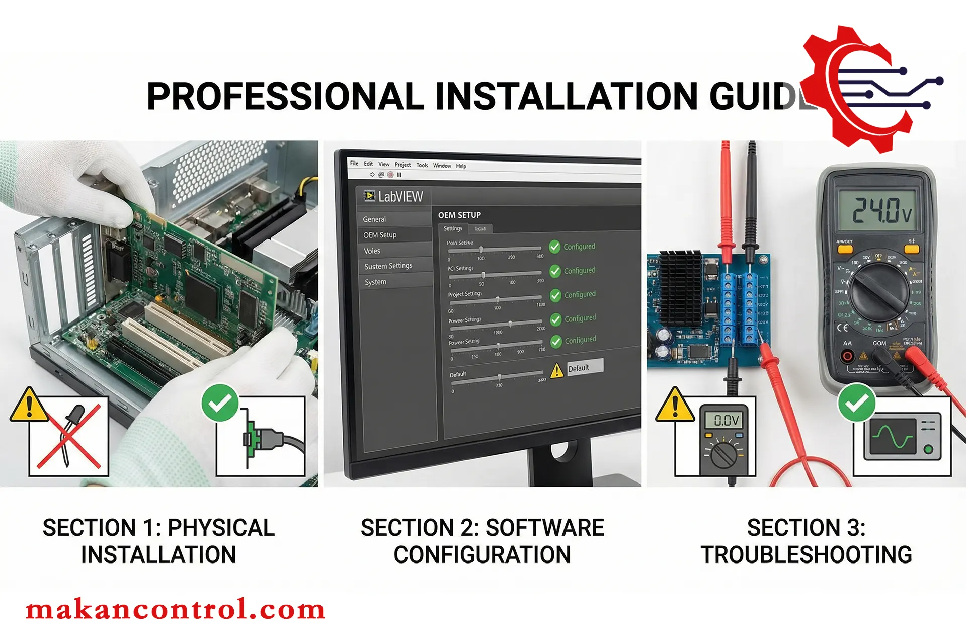 نصب، پیکربندی و عیبیابی کارتهای توسعه I/O