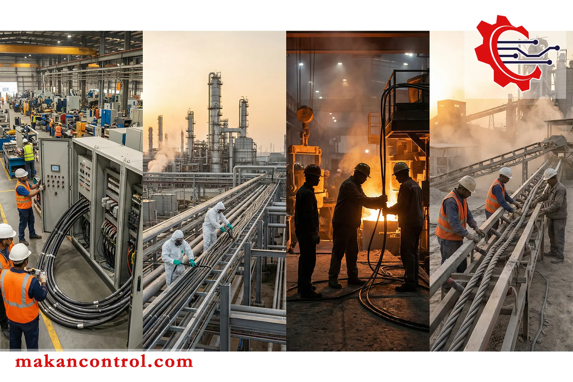 کاربردهای سیم و کابل مفتولی در صنایع - از خطوط تولید تا سیستمهای حیاتی