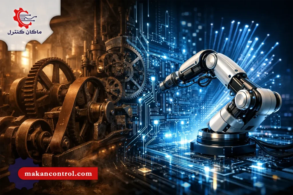مقدمه‌ای بر تاریخچه اتوماسیون صنعتی و تحول صنایع در ماکان کنترل