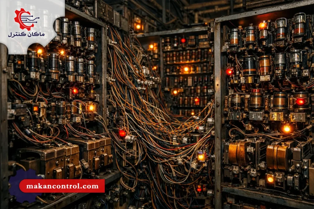 ورود برق و سیستم‌های رله‌ای به صنایع -ماکان کنترل